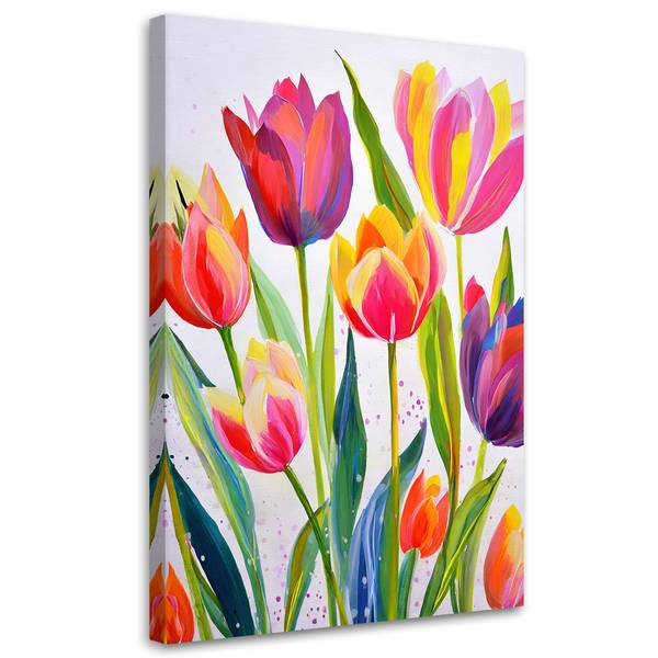 Wandbild tulpen aquarell 70 x 100 cm