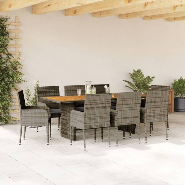 Garten Essgruppe 3033402-3 (9-teilig) Grau
