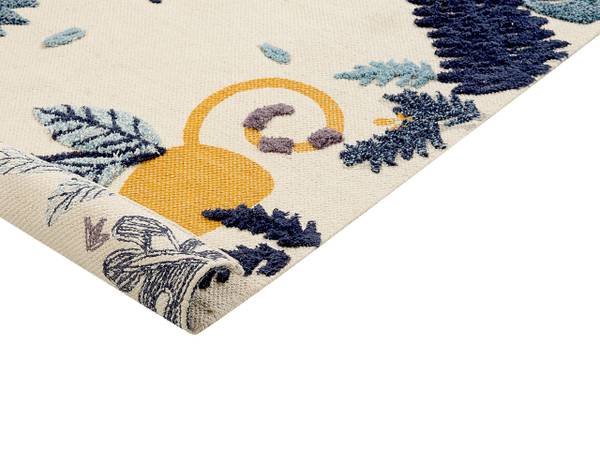 Teppich NAIBOS Beige - Blau - Gelb - Naturfaser - 80 x 1 x 150 cm