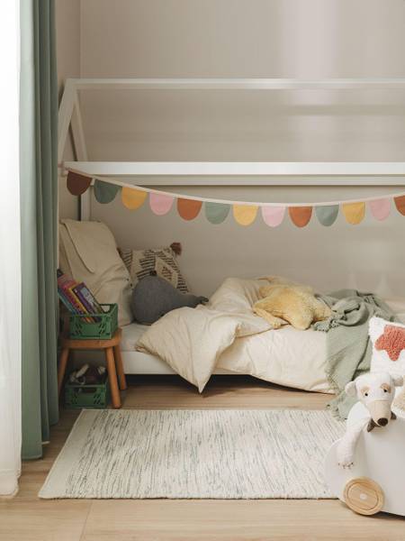 Handgewebter Kinderteppich Läufer Rocky Grün - 70 x 200 cm