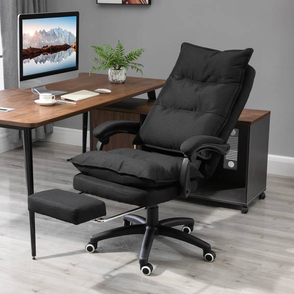 Bürostuhl mit Massagefunktion 921-232BK Braun - Textil - 62 x 130 x 70 cm