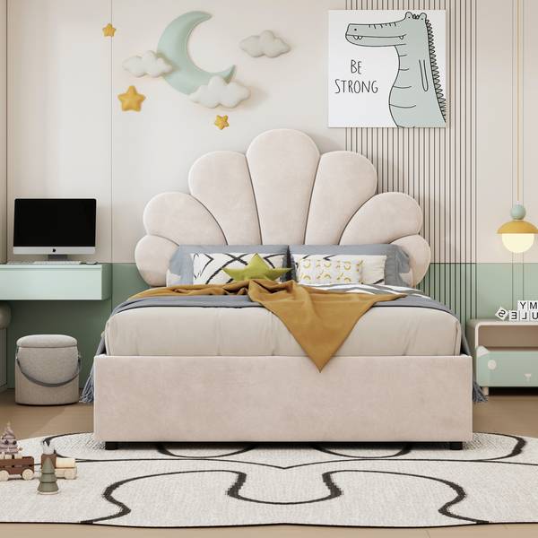 Kinderbett-O3022 Beige