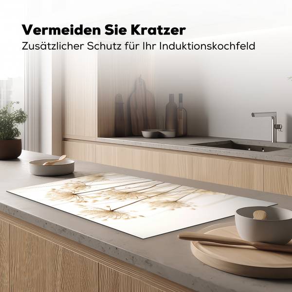 Herdabdeckplatte Blumen 90 x 52 cm