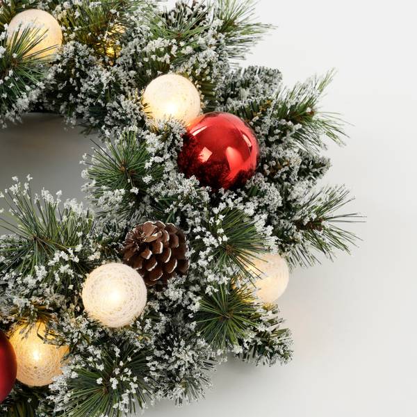 Weihnachtskranz Kaprun Grün - Metall - 45 x 10 x 45 cm