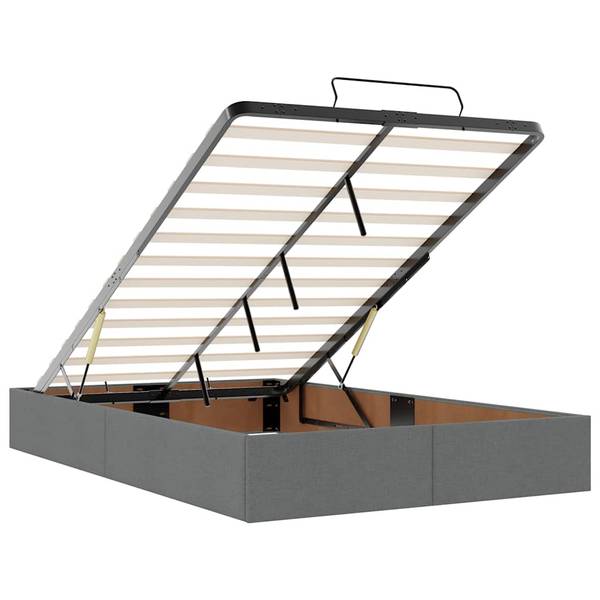 Ottomaanse Bedframe 3043717 donkergrijs - Breedte: 120 cm