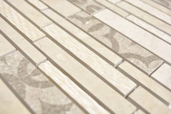 Mosaikfliesen MTS 27B A01 Beige - Stein - 27 x 27 x 27 cm