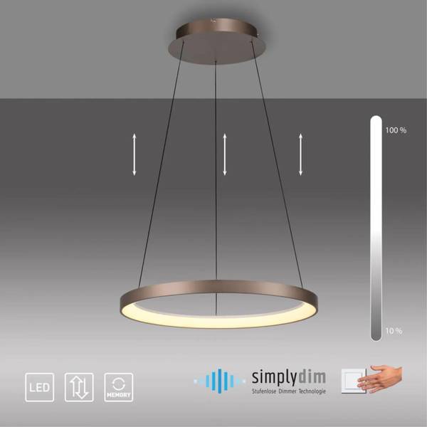 Pendelleuchte HOOP Kaffeebraun