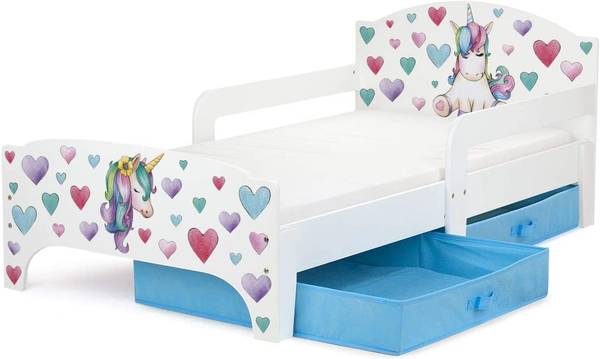 Holz Kinderbett - SMART - 140x70 Weiß - Holzwerkstoff - 78 x 58 x 143 cm