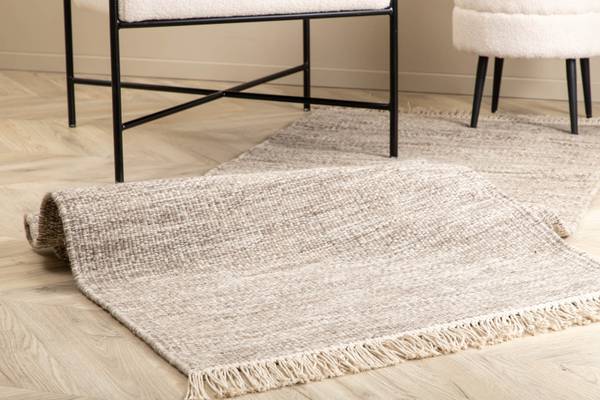 Tapis Cyrus Beige - Textile - 80 x 1 x 250 cm
