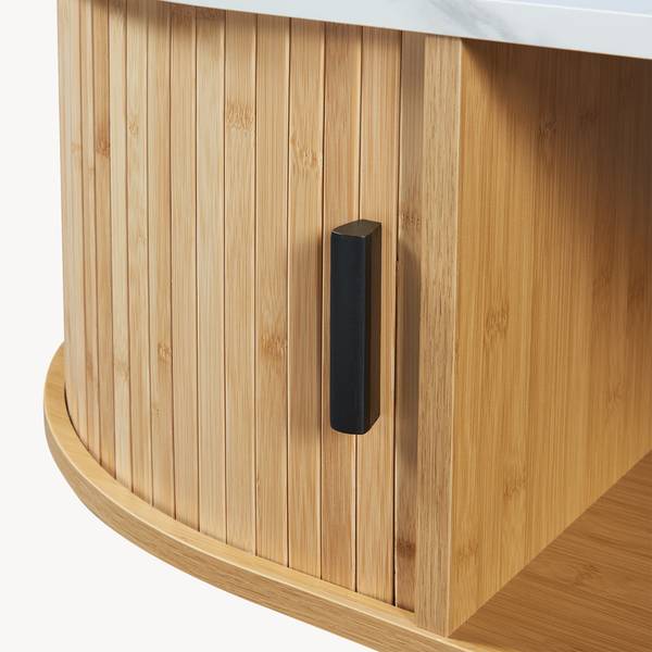 Couchtisch Tvedestrand Beige - Marmor Weiß Dekor