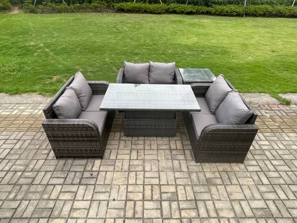 GARTENSET D(5er-Set) Grau - Webstoff - 80 x 68 x 140 cm