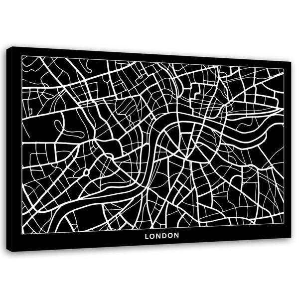 Wandbild london – stadtplan 60 x 40 cm