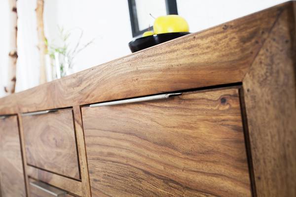 Sideboard PURE Braun - Sheesham - 135 x 70 x 43 cm