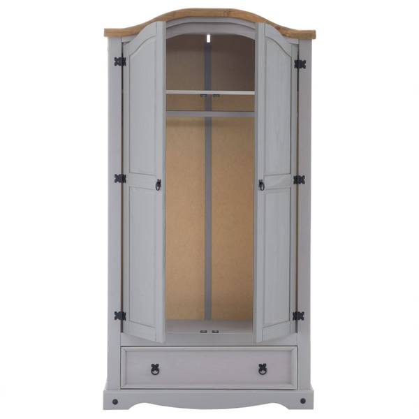 Kleiderschrank RAMON Grau - Kiefer - 100 x 179 x 51 cm