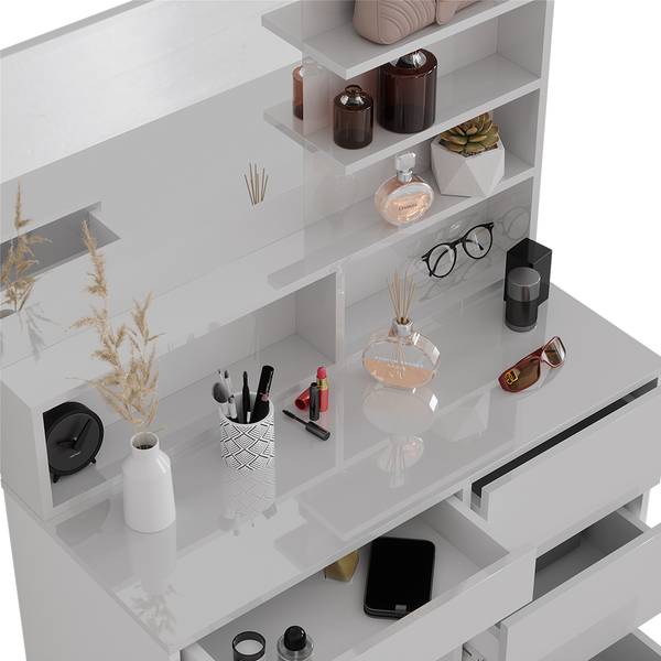 Schminktisch Sherry 41295 Weiß - Holzwerkstoff - 90 x 140 x 40 cm