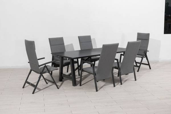 Klappsessel ARONA Grau - Metall - 60 x 116 x 68 cm
