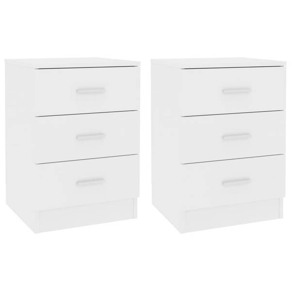 Nachttische 2er Set W393 Weiß