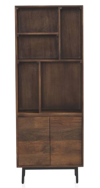 Regal 10823 Braun - Holz teilmassiv - 60 x 160 x 30 cm