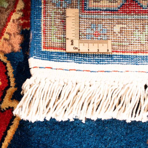 Orientteppich Oriental Blau - Wolle - 124 x 1 x 200 cm