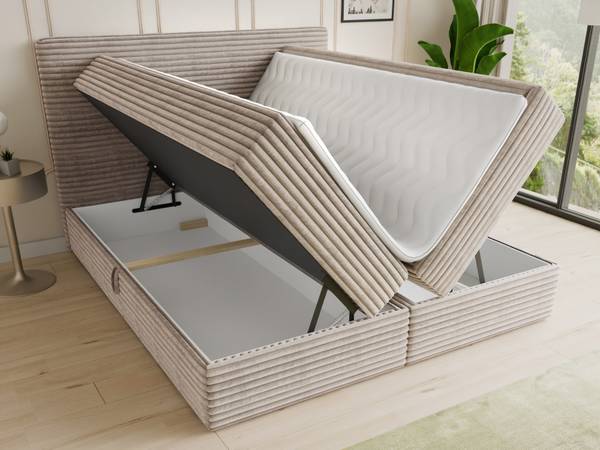 Boxspringbett Mollo Beige - Liegefläche Breite: 180 cm