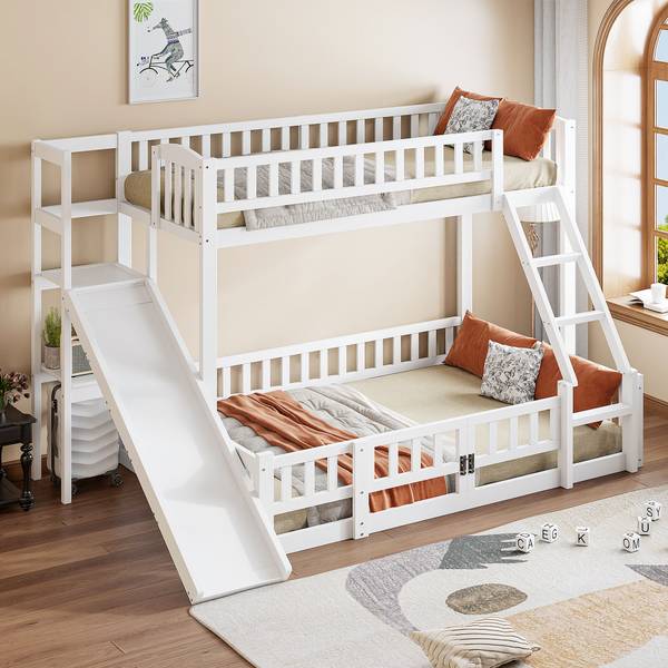 Kinderbett ｜K-357 Weiß - Holzwerkstoff - 163 x 159 x 242 cm