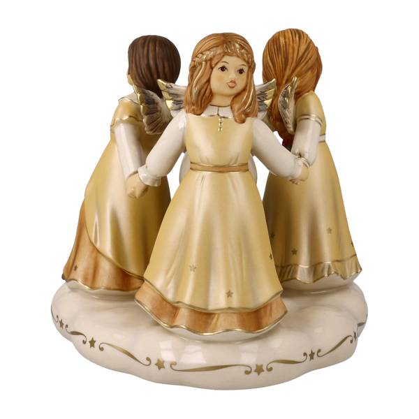 Engel Himmlischer Reigen Beige - Porzellan - 19 x 18 x 19 cm