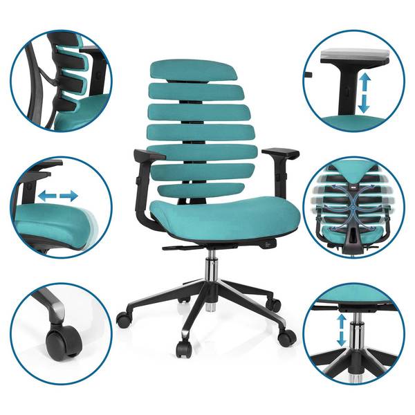 Bürostuhl ERGO LINE II Türkis