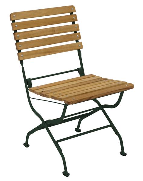 Set Passau 3-teilig Braun - Grün - Robinie - Stahl - 77 x 72 x 77 cm