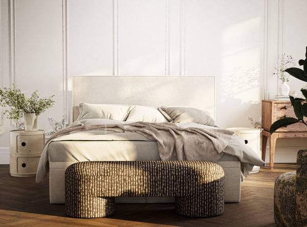 Boxspringbett Tegal Creme - Liegefläche Länge: 140 cm