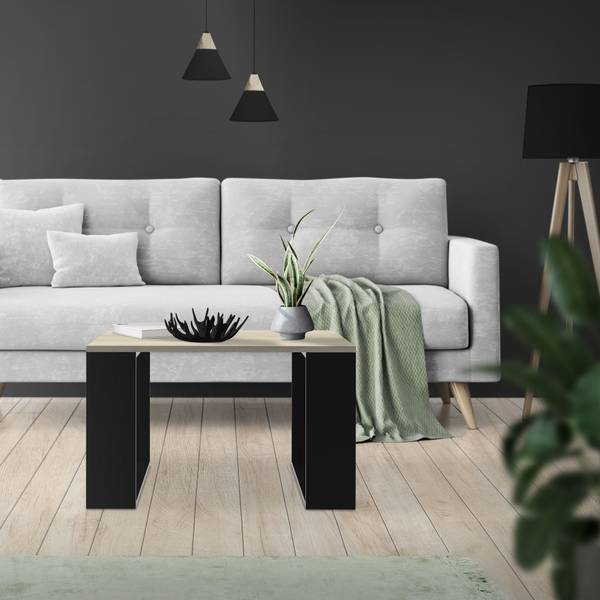 Couchtisch TOKIO Braun - Samt - 65 x 40 x 65 cm
