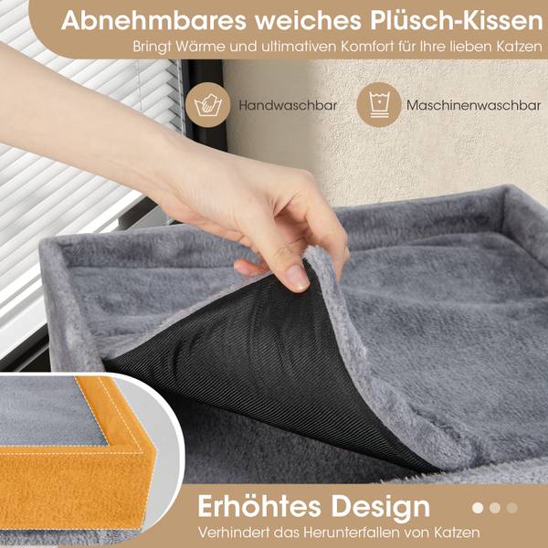 Katzenhaus PV10089GR Grau - Holzwerkstoff - 40 x 99 x 40 cm