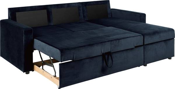 Schlafsofa Sacramento Grau - Baumwollstoff - Polypropylen - 218 x 84 x 155 cm