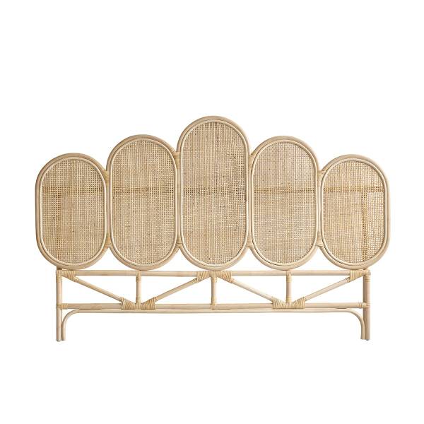 Kopfteil JANE Beige - Rattan - 180 x 115 x 5 cm