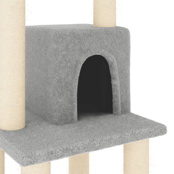 Arbre à chat 3010673 Gris - Bois manufacturé - Textile - 35 x 35 x 105 cm