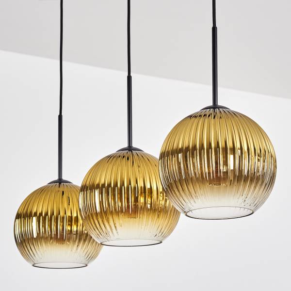 Pendelleuchte Cesaro Gold - Metall - 8 x 120 x 70 cm