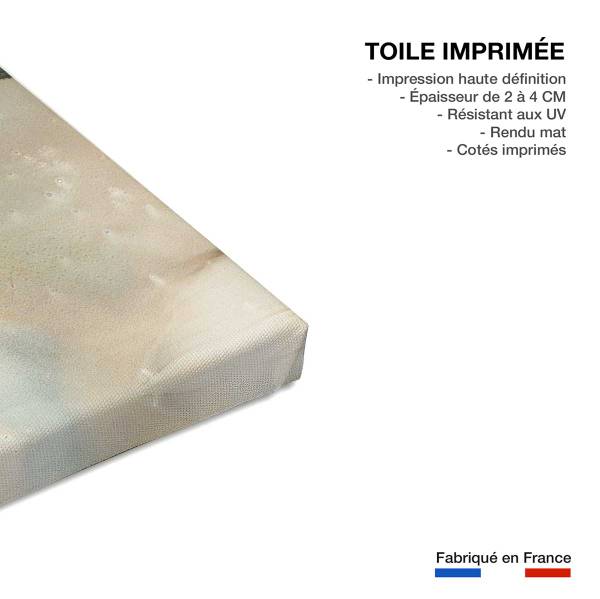 Tableau bleu givré 45 x 30 x 2 cm - Fibres naturelles