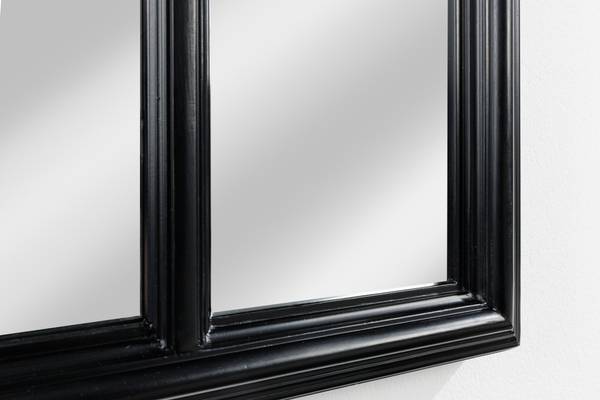 Wandspiegel CASTILLO Schwarz - Glas - Massivholz - 60 x 140 x 4 cm