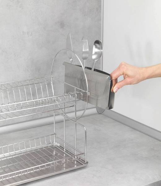 Geschirrabtropfer Exclusiv Duo Edelstahl - Silber