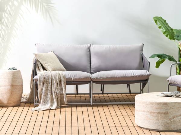 Sofa PONTE 5-tlg Grau - Metall - 160 x 88 x 94 cm