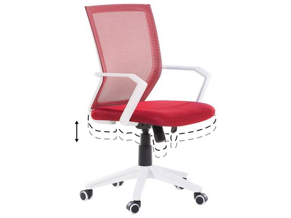 Chaise de bureau RELIEF Rouge - Blanc - Textile - 55 x 96 x 55 cm