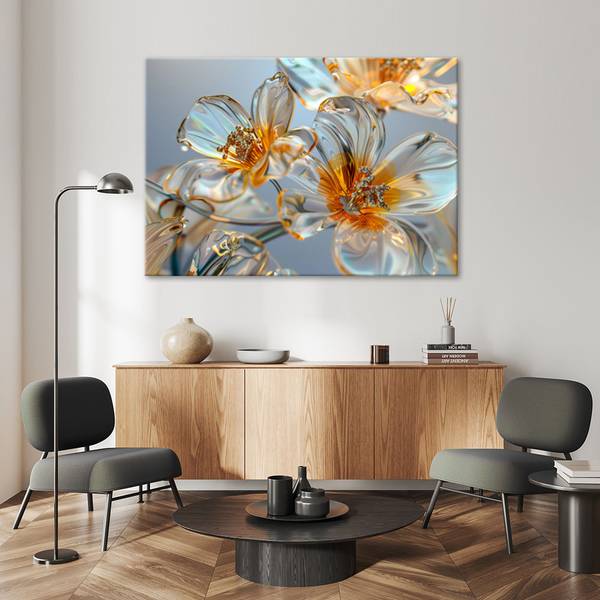 Tableau déco Fleur 60 x 40 cm