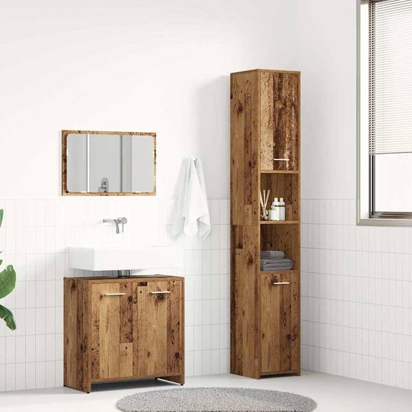 Badmöbel 3003922_de1 3er Set Braun