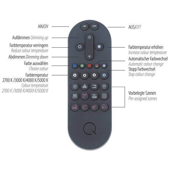 LED Deckenleuchte Q BILA Smart Home Schwarz - Metall - 51 x 8 x 51 cm