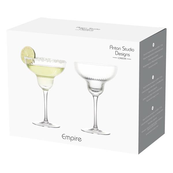 Margarita-Gläsern Empire 2er-Set Glas - 24 x 19 x 12 cm