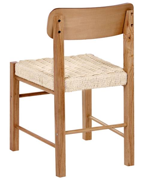 Stuhl ALLOS 2-tlg Beige - Braun - Massivholz - 45 x 76 x 47 cm