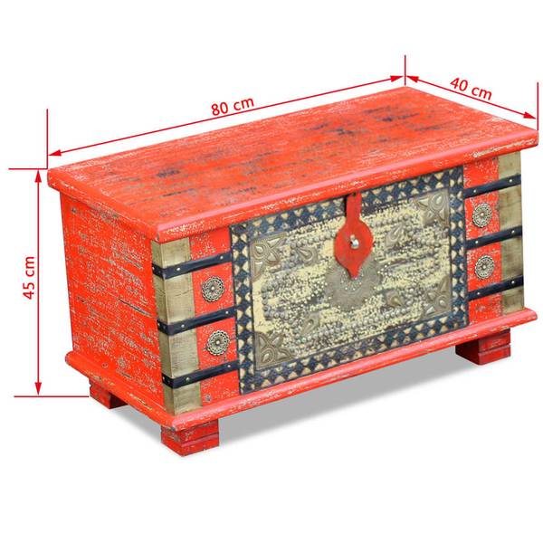 Opbergkist 292563 rood - mango - 40 x 45 x 80 cm