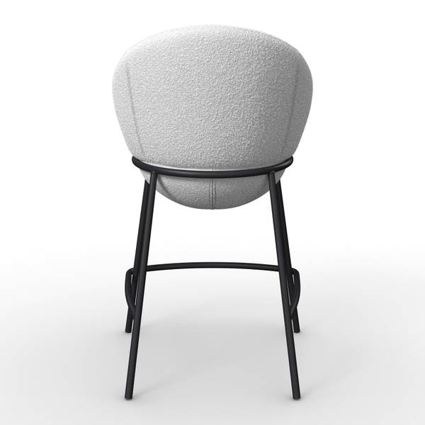 Barhocker ZOA Weiß - Metall - Textil - 50 x 110 x 58 cm