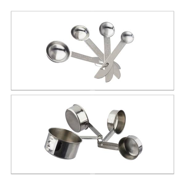 Set de cuisine bol mélangeur saladier Argenté - Blanc - Métal - Matière plastique - 26 x 13 x 26 cm