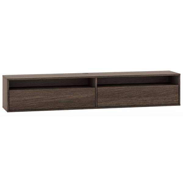 Meuble TV Heggers Marron foncé - Imitation chêne foncé