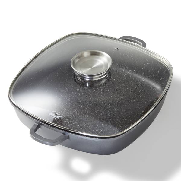 Eckpfanne Jonava Aluminium - Anthrazit - 32 x 32 cm